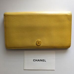 Chanel yellow long wallet